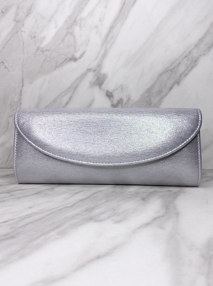 Claire Clutch Bag - Silver (Lotus)